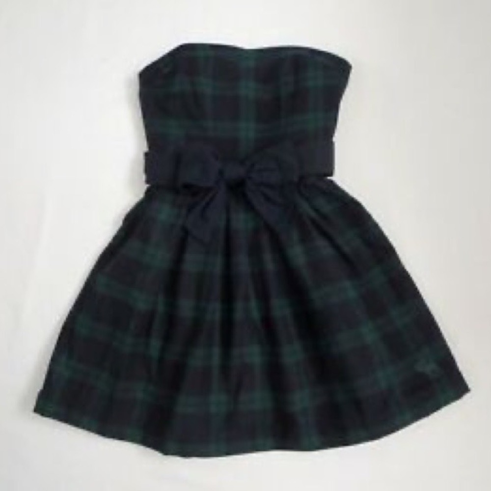 ONE LEFT Abercrombie & Fitch Strapless Plaid Dress - Picture 3 of 3